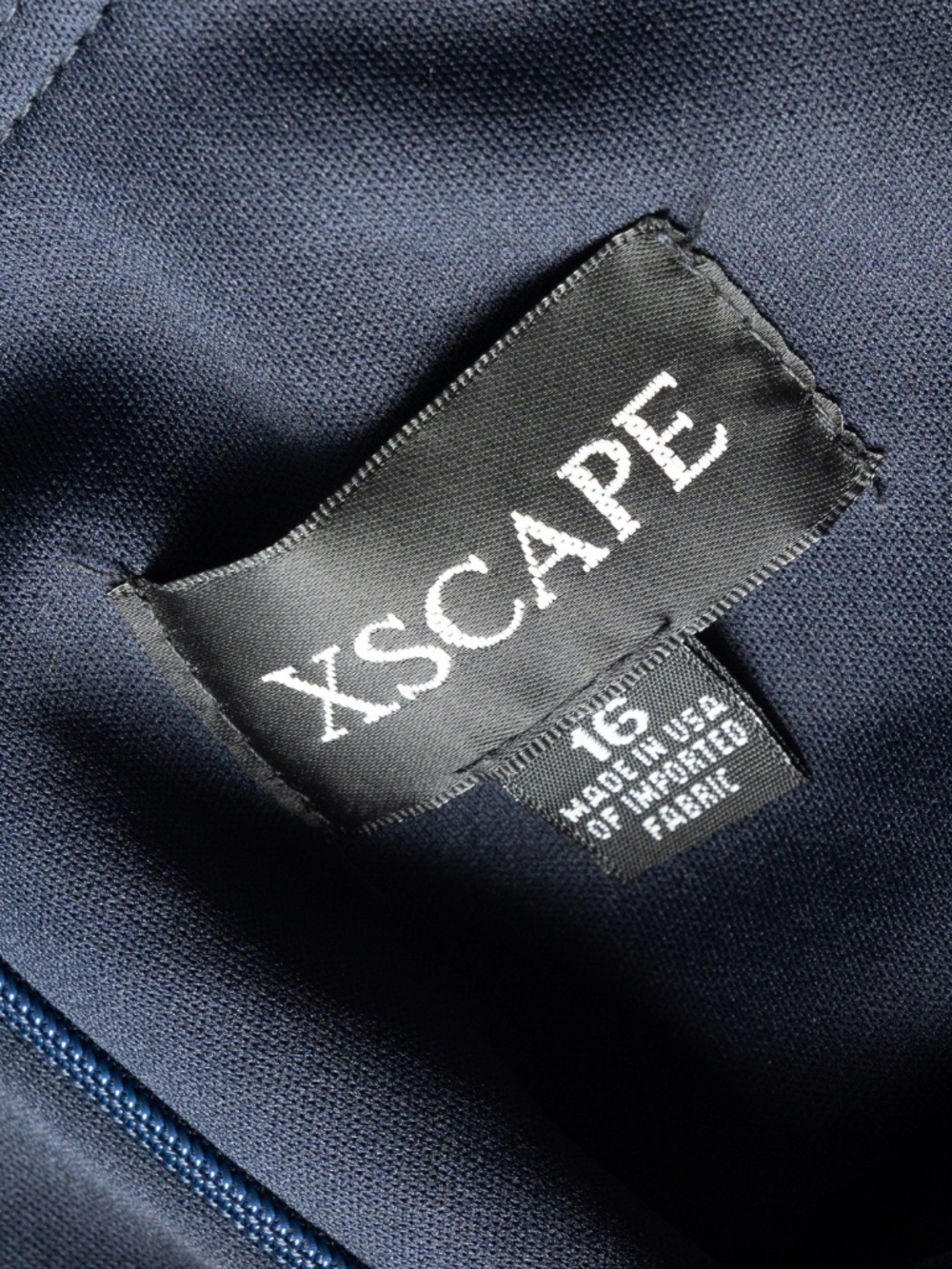 XSCAPE - Asymmetric Neck Ruched Side Drape Gown with Slit‎ - Picture 4 of 13